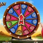 Hillbilly Vegas bonus wheel with free spins and mini-game prizes