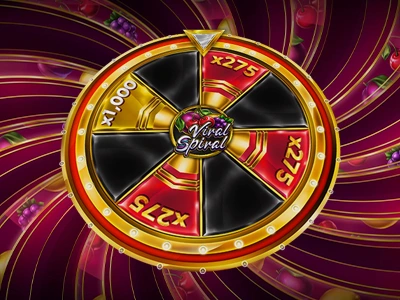 Viral Spiral wheel with multiplier prizes and black losing segments