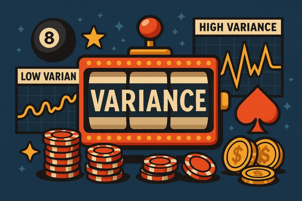 Variance in online casino games