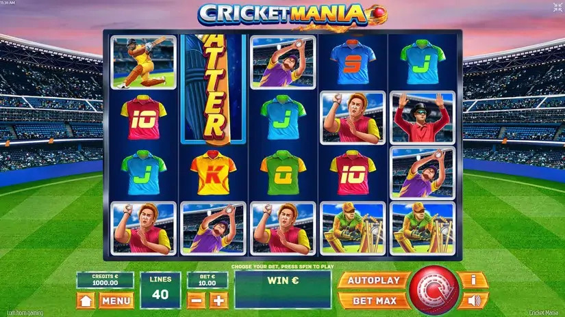 Cricket Mania sports slot by Tom Horn Gaming