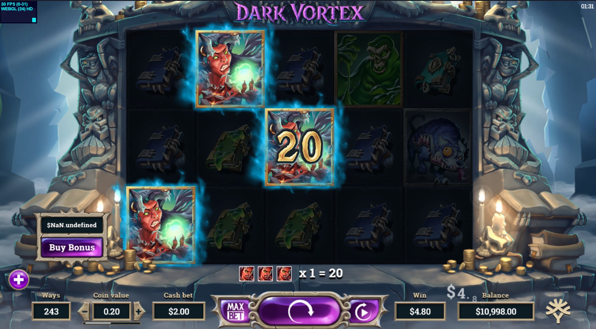 Dark Vortex - Yggdrasil slot