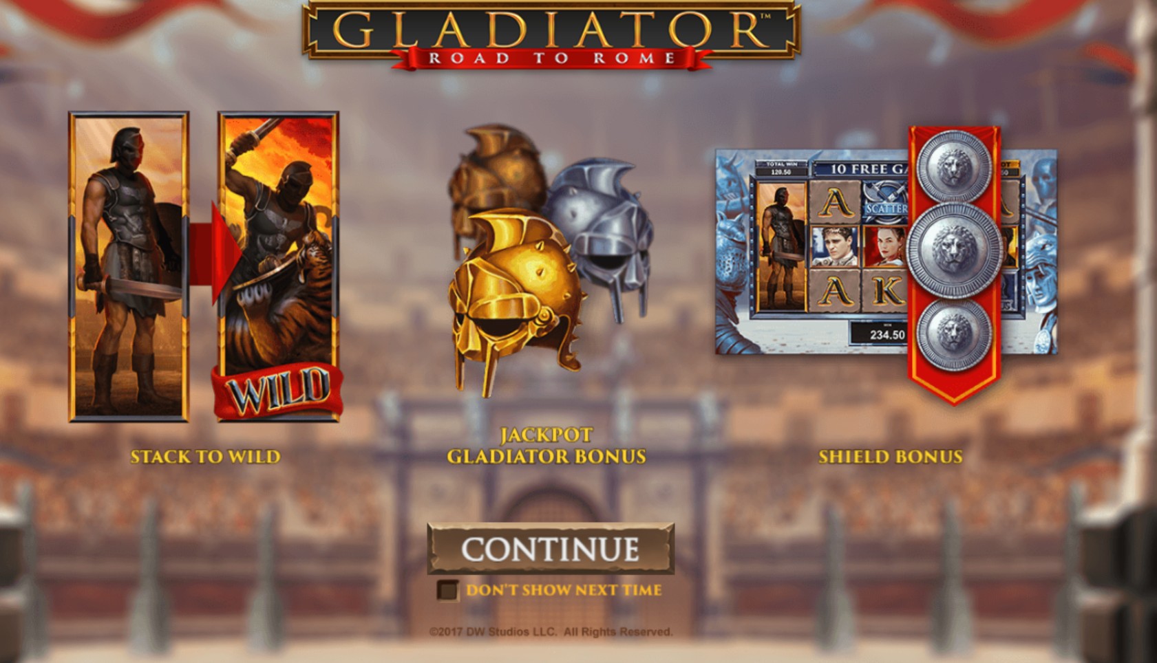 Gladiator Road to Rome - Playtech slots