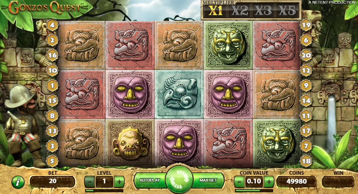 Gonzo's Quest - Aztec slots
