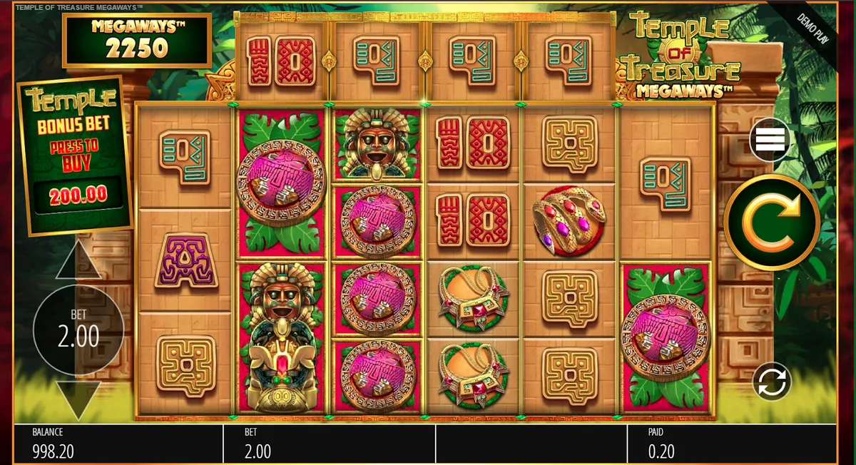 Temple of Treasure Megaways - Aztec slots
