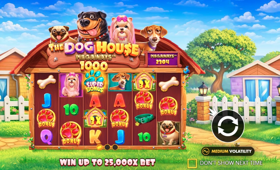 The Dog House Megaways 1000 animal slot by Pragmatic Play