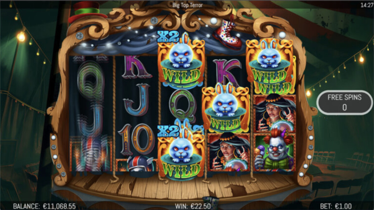 Big Top Terror slot by HungryBear and Yggdrasil