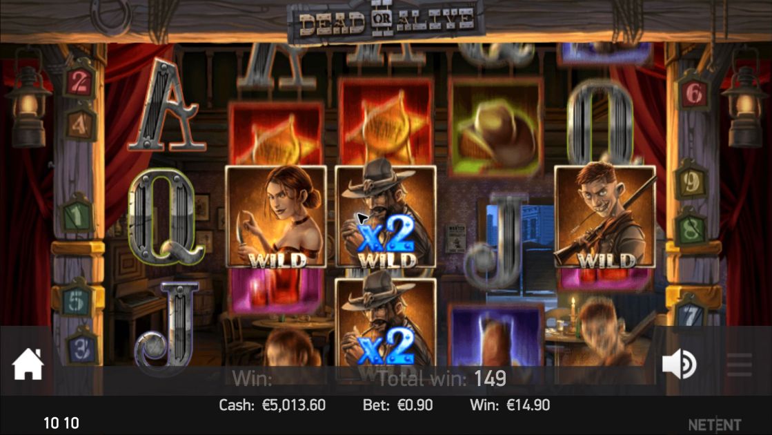 Dead or Alive 2 gameplay showing the reels and controls