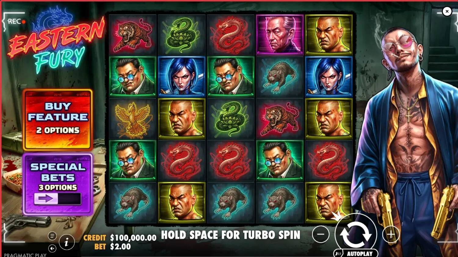 Eastern Fury slot gameplay