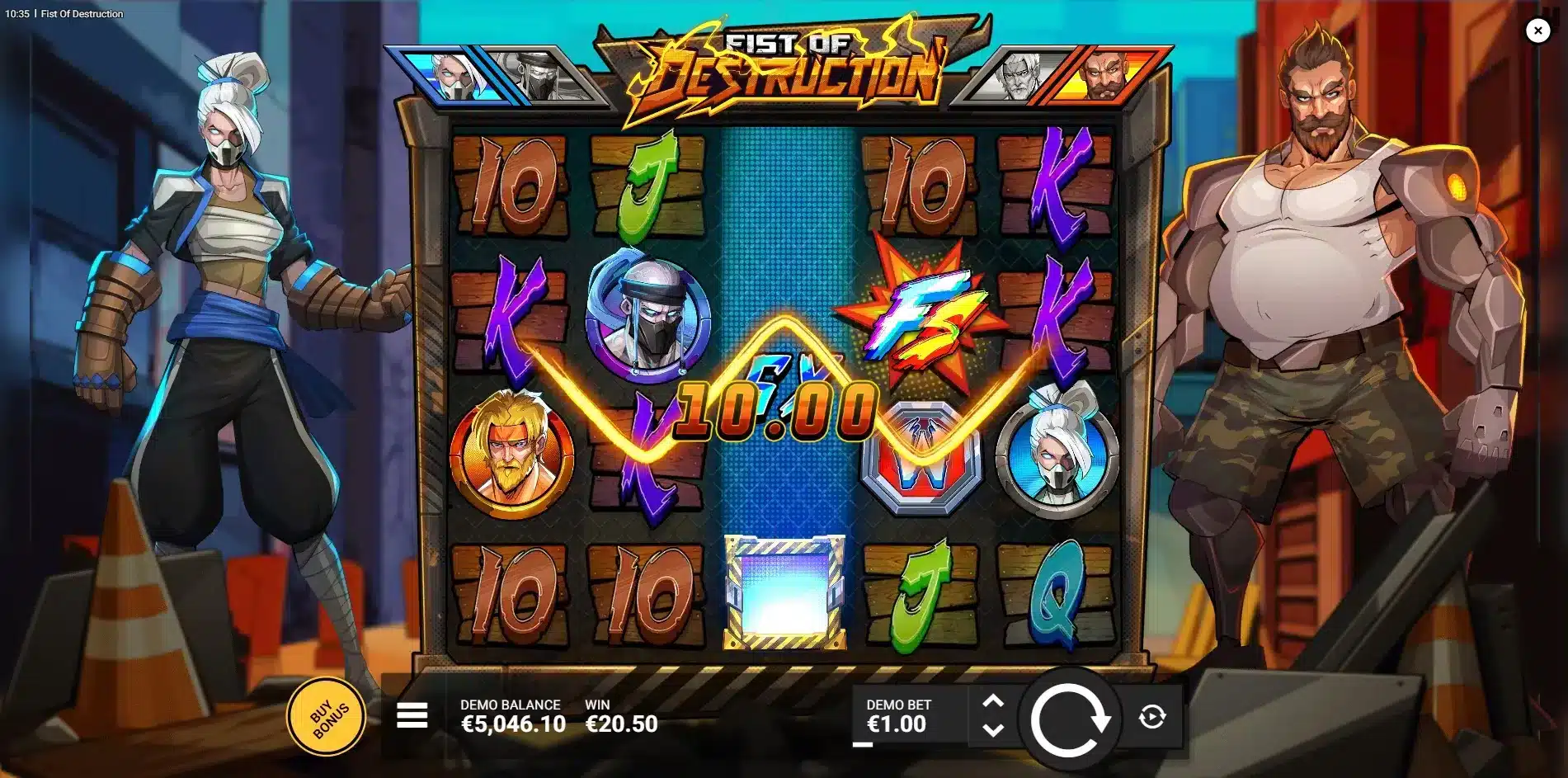 Fist of Destruction slot gameplay