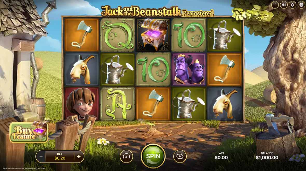 Jack and the Beanstalk Remastered slot gameplay